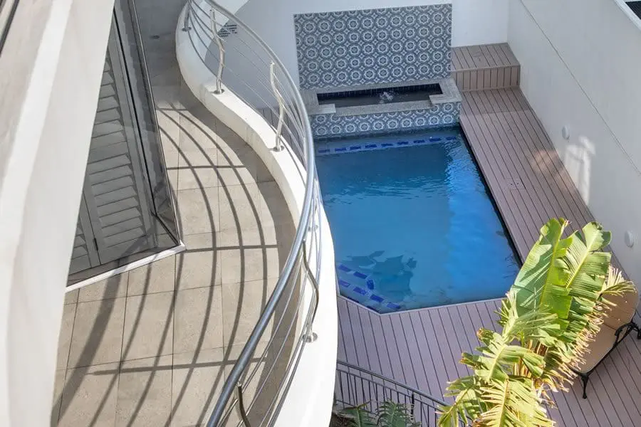 Pool view from apartment